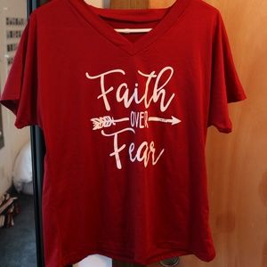 Faith over Fear Shirt Size L